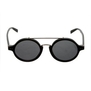 Celine Round Tinted Sunglasses, Black Acetate